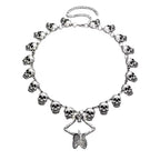 Fashion Halloween Skull Necklace Gothic Dark Skeleton Pendant Collarbone Chain Men Women Necklaces Jewelry Accessory Gifts