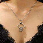 Fashion Halloween Skull Necklace Gothic Dark Skeleton Pendant Collarbone Chain Men Women Necklaces Jewelry Accessory Gifts