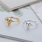 Gothic Skull Ring for Women Gold Color Retro Thin Edge Stainless Steel Punk Hip Hop Aesthetic Waterproof Jewelry Dropshipping