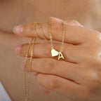 I Heart My BF Initial Necklace