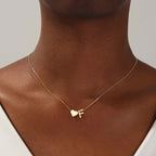 I Heart My BF Initial Necklace