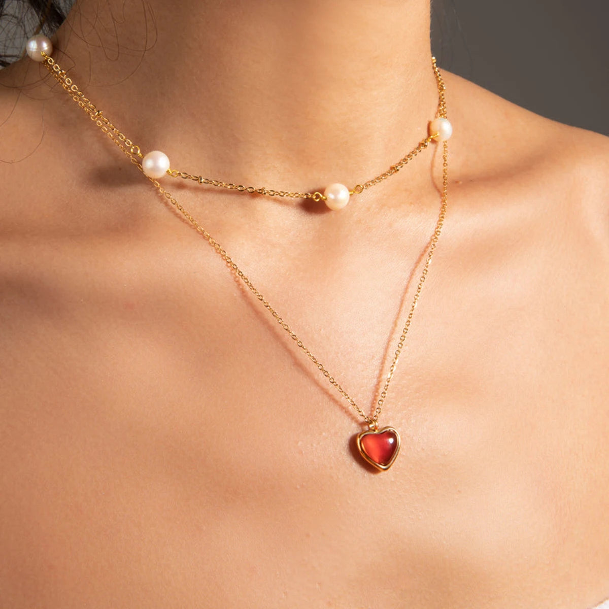 Carnelian Heart Necklace