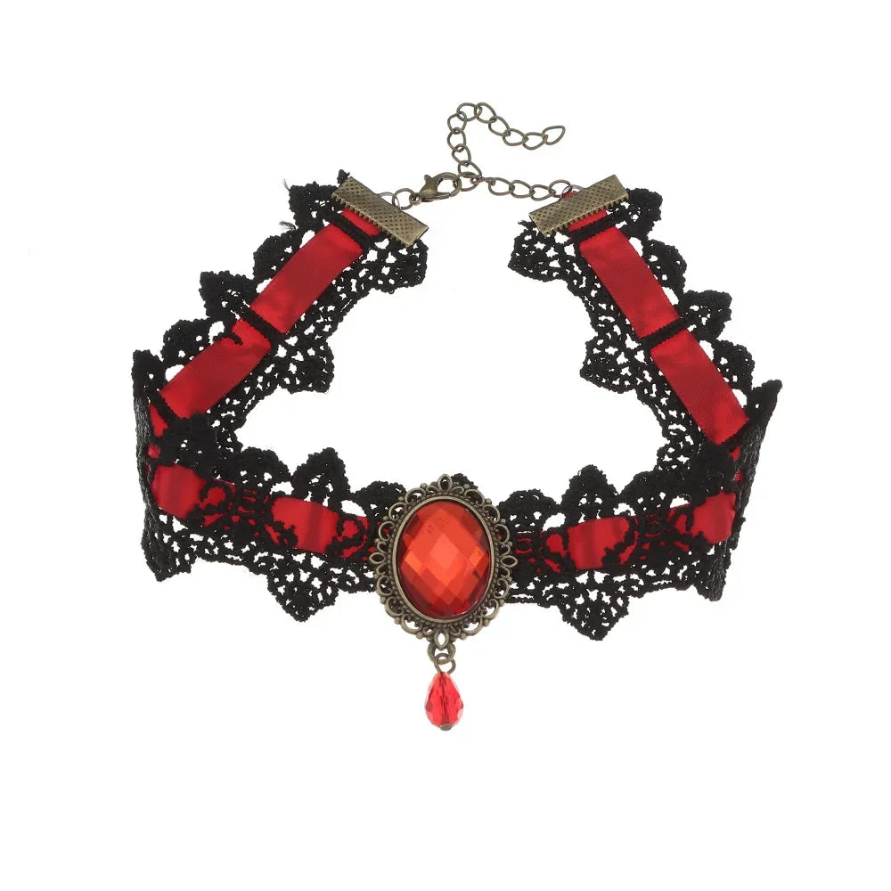 Trendy Halloween Lace Choker Necklace for Women Party Gift Jewelry Wholesale Free Shipping Items X7720