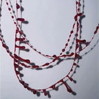 A52E Red Resin Blood Drop Necklace Unique Red Resin Pendant Clavicle Chain Muiltfunction Bloody Droplet Chokers Necklace Gift