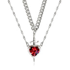 Heart & Dagger Necklace Set