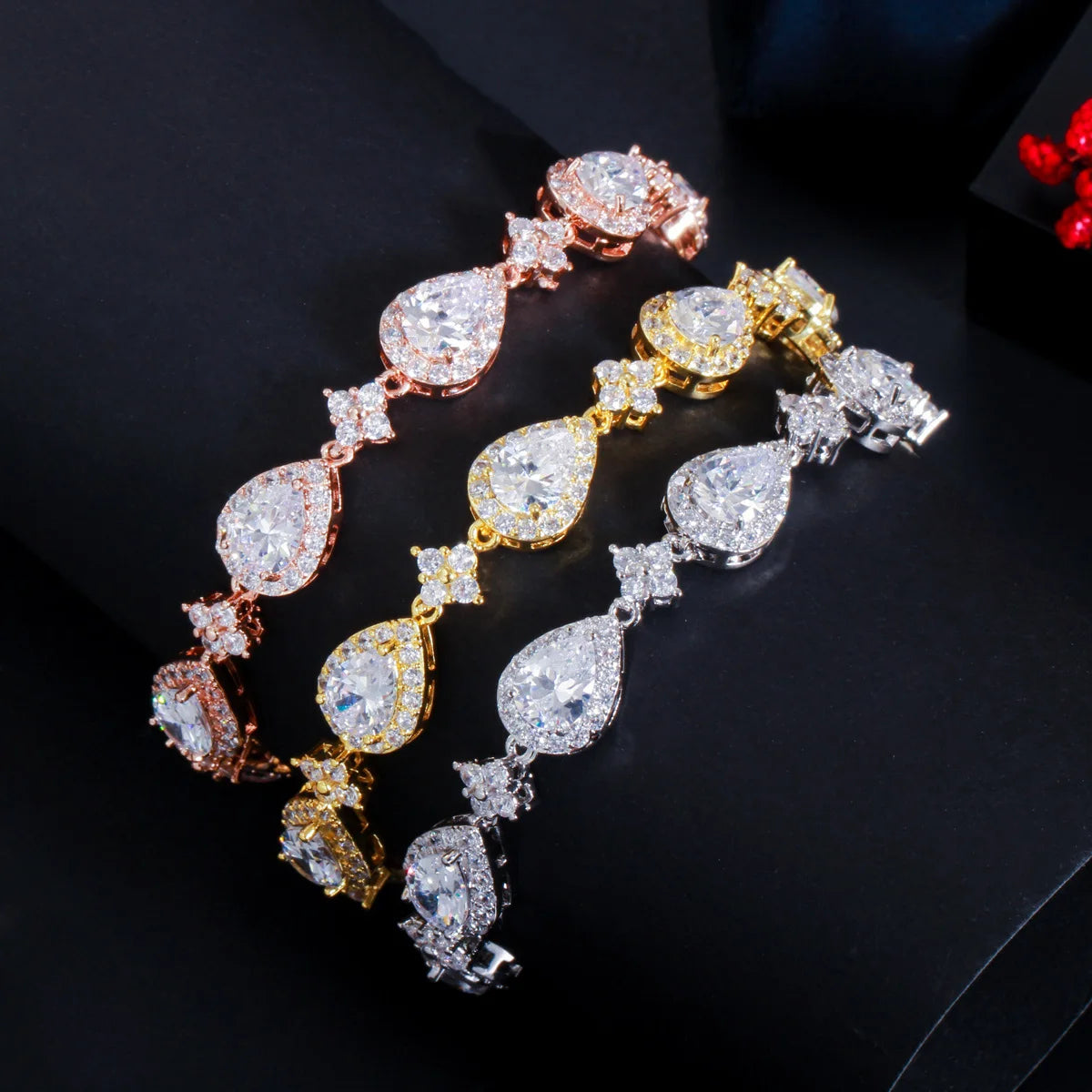 Crystal Star Droplet Bracelets