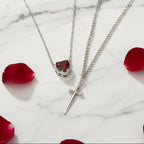 Heart & Dagger Necklace Set