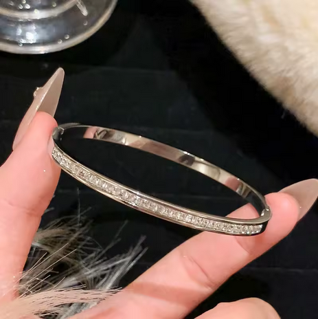 Jasmine Bangle Set - Silver