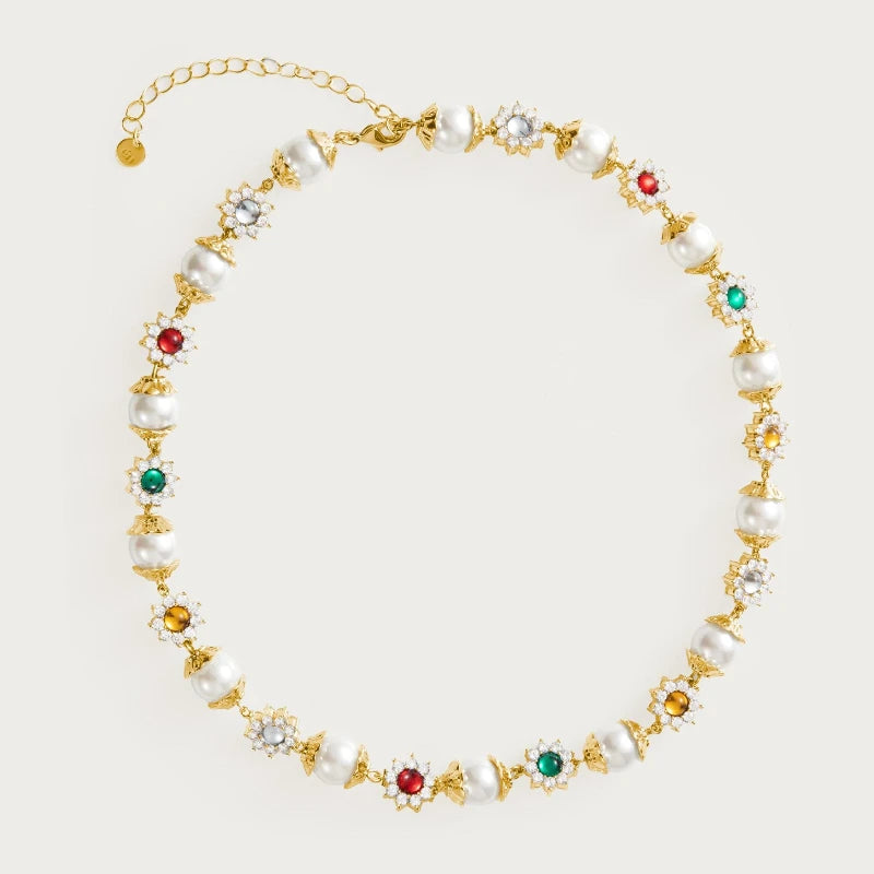 Daisy Pearl Necklace