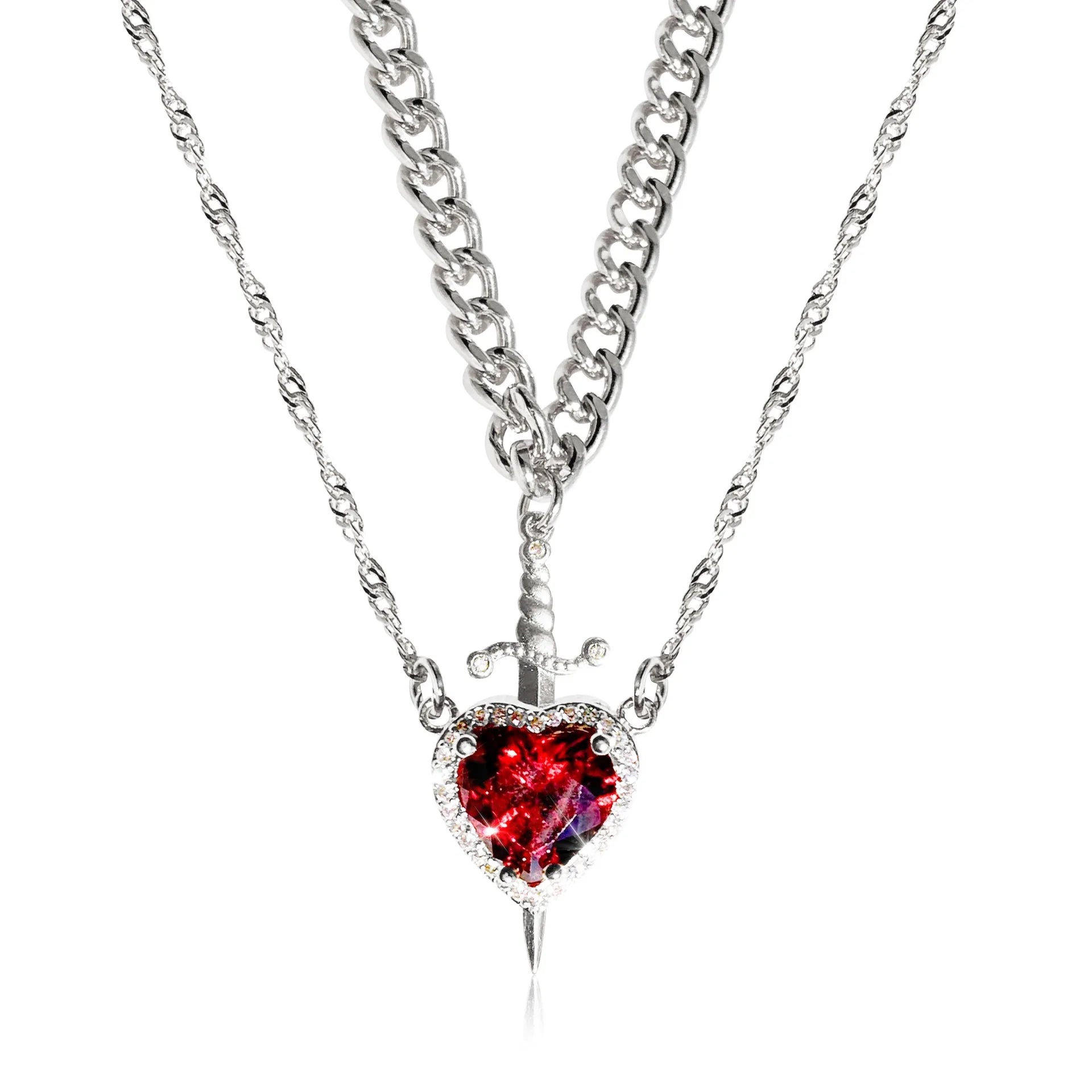 Heart & Dagger Necklaces