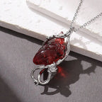 Heart Couple Necklace Exaggerated Design Thorn Vine Flower Clavicle Chain Punk Halloween Pendant Necklace Jewelry Accessories
