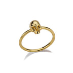 Gothic Skull Ring for Women Gold Color Retro Thin Edge Stainless Steel Punk Hip Hop Aesthetic Waterproof Jewelry Dropshipping