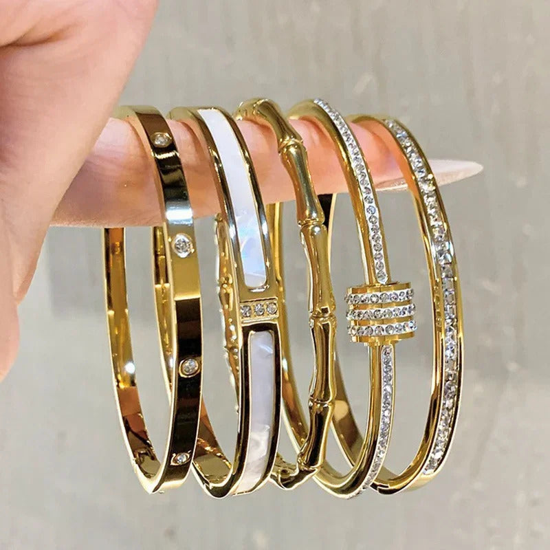 Jasmine Bangle Set - Gold
