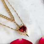 Heart & Dagger Necklace Set