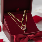 Heart & Dagger Necklace Set