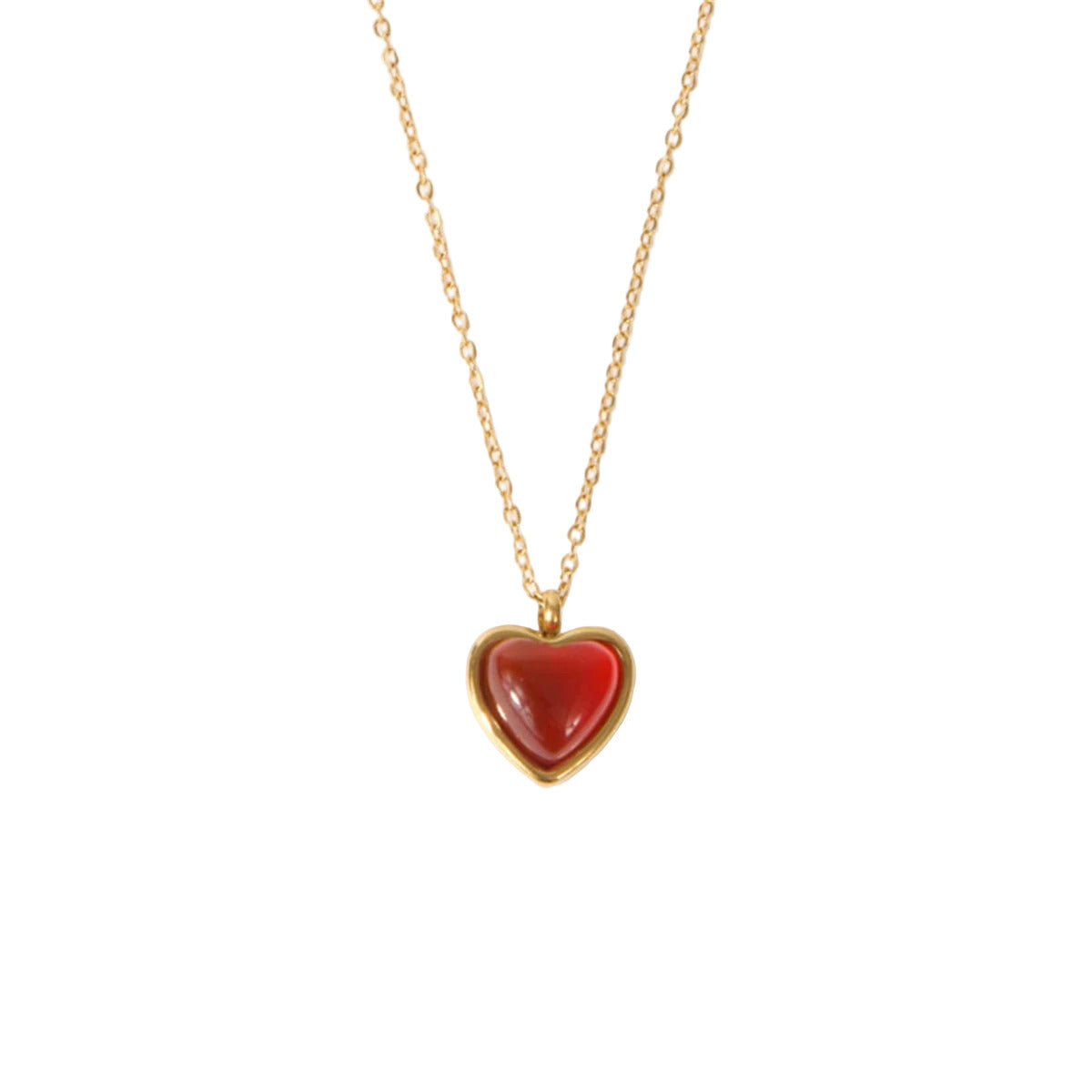 Carnelian Heart Necklace