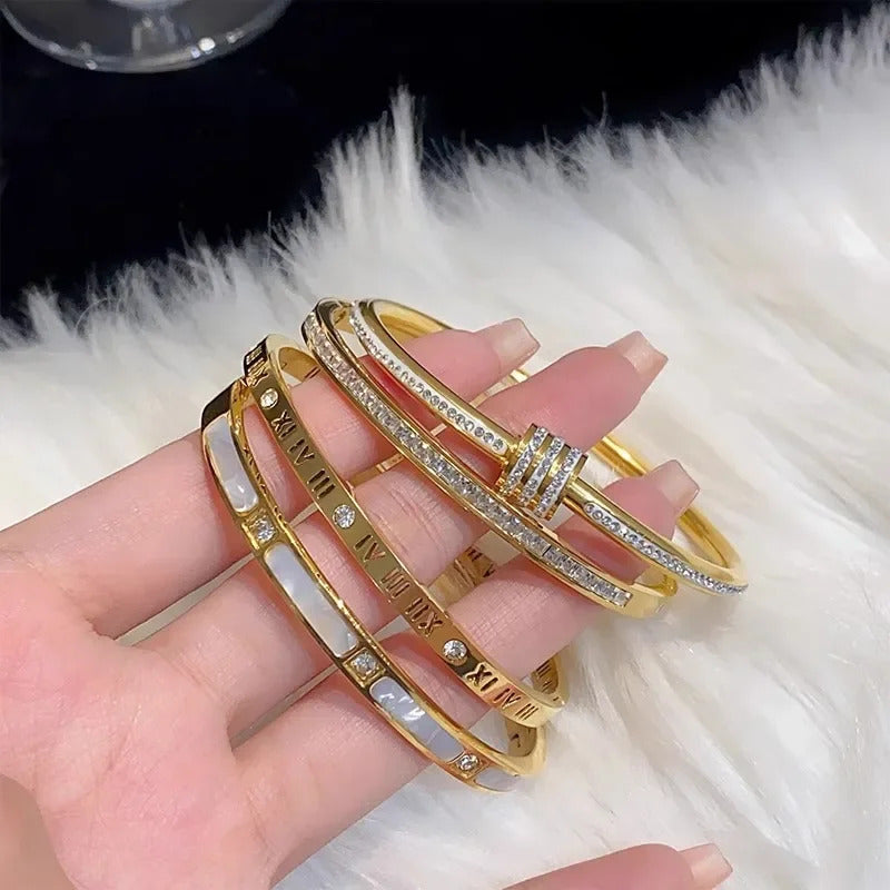 Jasmine Bangle Set - Gold